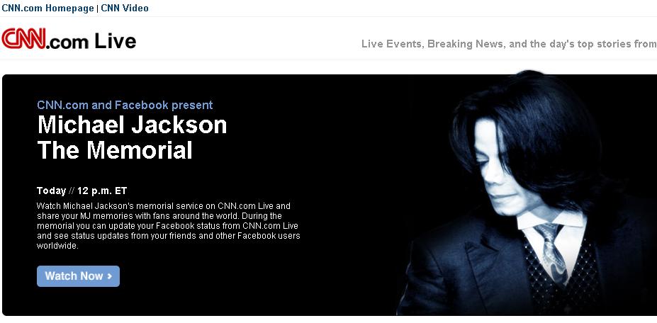 Michael Jackson Memorial auf CNN