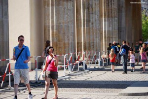 Das Brandeburger Tor ist wieder dicht.