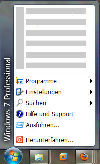Start Button bei Windows 7
