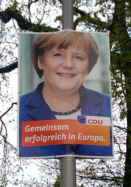 CDU Wahlplakat mit Merkel