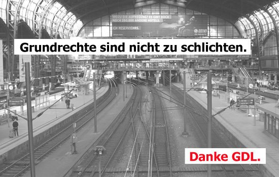 GDL kämpft im Bahnstreik für Grundrechte