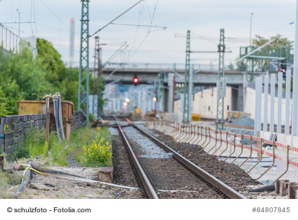 Baustelle an Bahngleisen